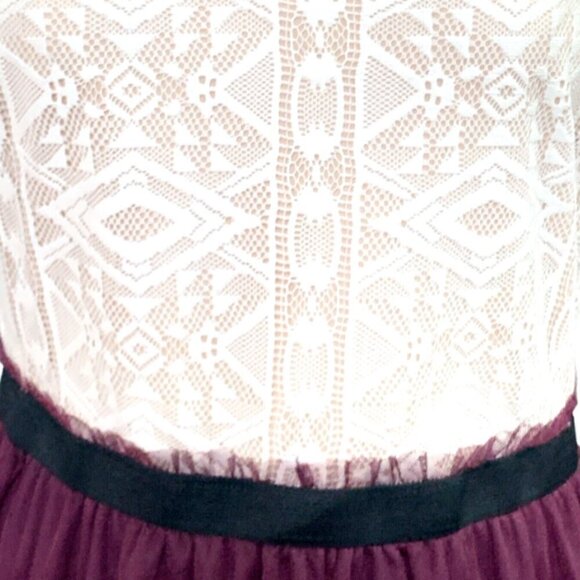 Speechless Lace and Tulle Party Dress Sz 13 Burgundy #138B - Picture 7 of 10